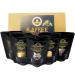 Coffee globetrotter - real rarities - box (whole bean) - 5 times 100g rarities top coffee - you become a discoverer - Gift Set - Coffee from all over the world - Coffee beans in the gift box Real rarities 100 g (5 Pack)