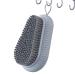 FACYNDE needle cleaning brush fashionable fingernail peeling brush with loop practical fingernail brush cleaning pedicure tool for men and women gray