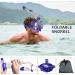 Bairuifu Foldable Snorkel Mask Set - 180 Panoramic View, Anti-Fog, Anti-Leak, Camera Mount - Ideal for Scuba Diving and Snorkeling - Adults, Men, Women, Youth, Kids - Buy Online on SooperMarket.com