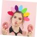 Gadpiparty Sun Flower Headband Lovers Props Make up Colorful Non-woven Plastic Colorful 28X13CM - Buy Online on SooperMarket.com