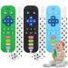 Wujun silicone bite toy for toddlers remote-controlled bite rings for babies k toy stuff relief calming set BPA-free/invadable/dishwasher and refrigerator (black+green+blue)