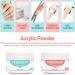 PEACECOLOR Acrylic Nail Kit 8G 2PC Clear Pink Acrylic Powder Set Acrylic System for Beginners DIY Nail Art Nails Extension No Nail Lamp Needed Professional Multicolor for Home DIY Nail Art color 166 - Buy Online on SooperMarket.com