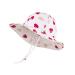 LANGZHEN Beach Sun Protection Hat for Baby Girls Adjustable Toddler Kids Hat Wide Brim Summer Play Hat with Chin Strap White -Strawberry 6-12 Months