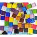 Mosaic Tiles 225 Pieces / 200 g Pack of Crystal Glass Mosaic Mosaic Tile Supplies for Home Decoration DIY Crafts Plates Picture Frames Flowerpots 1x1 cm Square Tiles (Full Color Mix) Full Color Mix 1x1cm