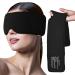 Cooling Gel Eye Masks for Cold & Warm Compress Ice Cold Sleep Mask for Puffy Eyes Dark Circles Migraine & Headache Relief Soft Thick Gel for Long-Lasting Comfort for Eye Strain Dry Eye(Black)