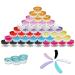 Jar 50 pieces small glasses with colored lid 5m 5ml mini cream can empty can trip small crucible sampling container for lip gloss cosmetics ointments nailart lip balm 10colors