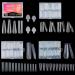 Duals Forms Acrylic Nail System UV Gel Nail Mold Full Cover Fasle Nail Tips Nail Form French Extension Tips Stickers Duals Forms Nail Mold For Uv Gel For Toes B - Buy Online on SooperMarket.com