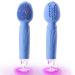 Facial Cleansing Brush Silicone Face Scrubber for Men and Women Face Brushes for Cleansing and Exfoliating Upgrade Waterproof Face Scrub Brush for All Skin Types Blue