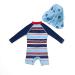 BONVERANO Baby Boys Swimsuit UPF 50+ Sun Protection One Piece with Sun Hat - 18 Months Blue - Buy Online on SooperMarket.com