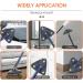 Rotatable Adjustable Cleaning Mop | 85 Long Handle 360 Triangle Baseboard Wall Cleaner with Extension Pole | 4 Reusable Washable Pads | Wet Dry for Ceiling Floor Wall | Blue - Buy Online on SooperMarket.com