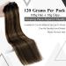 Laavoo Brown Balayage Clip In Extensions - Remy Human Hair Ombre Dark to Light Brown 10pcs 40cm Thick Real Hair #2/8/2 - Buy Online on SooperMarket.com