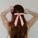 2 Pack Hair Bows for Women White Bow Hair Clips French Barrette with Long Silky Satin Hair Ribbons for Women Girls(White Pink) - Buy Online on SooperMarket.com