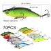 Sougayilang Minnow Fishing Lures Crankbaits Set - 10PCS Trout Bass Perch Hard Baits Swimbaits for Topwater Fishing - Style-B - Buy Online on SooperMarket.com