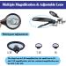 Beileshi 2.5X 7.5X 10X LED Light Helping Hands Magnifier Soldering Station Magnifying Glass Stand with Auxiliary Clamp and Alligator Clips 2.5x+7.5x+10x - Buy Online on SooperMarket.com