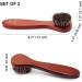 Stone and Clark Horse Hair Shoe Brush - Polish Your Leather to Perfection - Shoe Polish Brush with 100% Horse Hair Bristles & Concaved Beech Wood Handle (Red Dauber Brush (Set of 2)) Original - Buy Online on SooperMarket.com