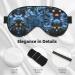 Blue Christmas Snowflake Print Double-Sided Eye Mask Soft and Light Blocking for Enhancing Sleep Quality - Buy Online on SooperMarket.com