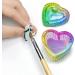 Sweet Heart Shape Acrylic Dappen Dish & Glass Cup | Acrylic Nail Art Kit with Cap Lid | Transparent Colored Glaze Bowl - Buy Online on SooperMarket.com