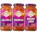 Curry Sauce Bundle with Patak Jalfrezi Curry Sauce Jar 450g Madras Sauce Jar 450g and Rogan Josh Sauce Jar 450g (3 Pack)