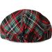 Mint Green Baby Flat Cap | Vintage Drivers Hat | Breathable & Soft | Age 0-8 Years | 1-2 Years | Black Plaid - Buy Online on SooperMarket.com