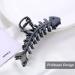 Gunmetal Fishbone Metal Hair Claw Clip - Elegant, Strong Hold for Thick/Thin Hair - Stylish Accessory for Women - Large Size - Buy Online on SooperMarket.com