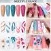 Supwee Reflecting Gel Liner Nail Art Set - 8 Colors Disco Glitter UV Gel Polish for DIY Nail Designs - Buy Online on SooperMarket.com