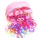 Fontee 400 pieces multi -colored hair holder hair tie Elastic rubber bands for baby girls especially for little girls with less volume hair pearl gloss