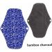 5 Pack Reusable Bamboo Charcoal Menstrual Cloth Pads - Washable & Portable - Buy Online on SooperMarket.com