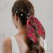 JNAWA 2Pieces Chrismas Tartan Scrunchies Plaid Elastic Hairbands Hair Scarf Scottish Bowknot Hair Scrunchies Hair Accessories for Women Girls - Buy Online on SooperMarket.com
