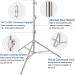 EMART 9.2ft Stainless Steel Light Stand - Heavy Duty Tripod Stand for Studio Softbox, Monolight, Umbrella, and More - Photography 1 Pack - Buy Online on SooperMarket.com
