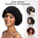 Vorey Satin Sleep Bonnet for Women - Large Double Layer Silk Hair Bonnet in Black - Buy Online on SooperMarket.com