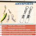 AMYSPORTS Fishing Swivels with Interlock Snap Ball Bearing Swivels - 25pcs, Size 0 (20lb) - Saltwater/Freshwater Tackle Leaders - Buy Online on SooperMarket.com