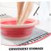 PLAFOPE 1pc Folding Washbasin Foldable Basin Foldable Washbasin Wash Basin Bathroom Basin Washing Basin Cleaning Basin for Home Bathroom Supply Portable Washbasin Dormitory Supply 32X32X12CM Pink - Buy Online on SooperMarket.com