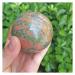 Natural Crystal Rough Natural Sphere Natural Green Flower Crystal Quartz Epidote Stone Ball Sphere 1pc for Decoration Gift Decoration feng Shui. 60-70mm