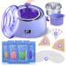 Waxing Kit Wax Warmer Hair Removal with 4 Pack Hard Wax Beans, Digital Wax Warmer Kit for Hair Removal, Hard Wax Kit -for Bikini, Brazilian, Legs, Eyebrow, Armpit, Face, Full Body Women and Men