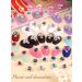 60Pcs Saturn Planet Nail Charms: 3D Glitters Rhinestones for DIY Nail Art - 12 Colors - Buy Online on SooperMarket.com