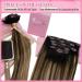 Youngsee Clip-in Extensions - 40cm Black Balayage Real Hair 120g 7PCs - Premium Quality Hair Extensions - Buy Online on SooperMarket.com
