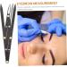 Anneome 1pc Second Generation Scale Calipers Eyebrow Measuring Rulers Makeup Set Stainless Steel 25x5x0.6cm Black - Buy Online on SooperMarket.com