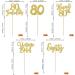 Rsstarxi 30 Pack Happy 80th Birthday Cupcake Toppers Gold Glitter Eighty 80 Fabulous Vintage 1944 Cupcake Picks Decorations for Cheers to 80th Birthday Wedding Anniversary Party Cake Decorations Gold 80th - Buy Online on SooperMarket.com