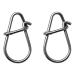 BRILISLE Crankbait Snaps & Snap Clips for Bass Lures, Duolock Snaps Fishing Freshwater, Duo Lock Fast Snaps Stainless Steel Higher Tensile Strength SIZE0(45LB)50PCS