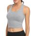 Women's Sports Crop Tank Tops 3-Pack - Racerback Workout Tanks for Running Yoga Gym - Black White Grey - Medium Size - Buy Online on SooperMarket.com