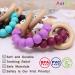 Personalized Name Baby Keepsake Rattle | Ausbay Customizable Teether Toy with Beech Wood Rings | Ideal for Girls Baby Shower (Black) - Buy Online on SooperMarket.com