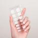 Danni & Toni half hardened gel nail foils (Frosty Veil) White color gradient gradation glossy nail set uv gel nail foil nail design nail foil self-adhesive wraps 28 sticker frosty veil-de