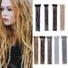 Silk-co All Human Handmade Dreadlocks Braiding Hair Extensions 12" Crochet Braids Reggae Hip-Hop Hairpiece Handmade for Braiding Dark Brown