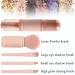 JewelryWe 4 in 1 Retractable Makeup Brush Set - Travel Lip Highlight Eyeshadow & Foundation Brushes | Portable Pink Cosmetic Brushes - Buy Online on SooperMarket.com