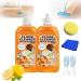 HOPASRISEE Multi-purpose Floor Cleaner Powerful Decontamination Floor Cleaner Hardwood Floor Cleaner Orange Multi Purpose Floor Cleaner for Wood Tile Floors Bathroom Kitchen Floor (2pcs)