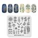 Alexnailart Nail Stamping Printing Plate Template Image Plate Stamper Scraper Sun Dreamcatcher Butterfly Wing Pattern Nail Art Decoration DIY Print Manicure Design FA039
