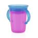 Nuby Plastic No Spill 360 Wonder Cup 1pk - Assorted Colors - Red/Green/Pink/Aqua/Purple/Orange - Buy Online on SooperMarket.com