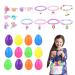 Kirdume Easter Eggs Prefilled With Bracelets - Prefilled Bright Easter Eggs with Bracelets - Easter Basket Stuffers Easter Party Favours for Girls Kids Children Boys Sh-08