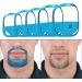 Beard Shaping Tool with Comb - Men's Beard Guide Shaper and Trimmer Template in Clear Blue - Symmetric Curve Outliner Stencil for Jaw, Cheek, and Neck Lineup - Buy Online on SooperMarket.com