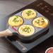 DELURA Saucepan 4 Holes Egg Frying Pan Multifunction Hamburger Steak Pan Wooden Handle Cooking Pan Cooking Utensils Wok - Buy Online on SooperMarket.com